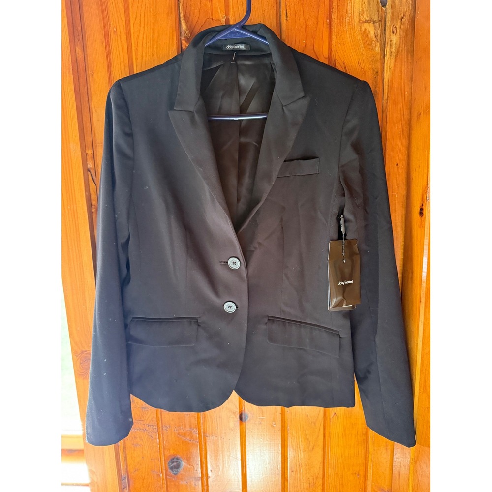 Daisy Fuentes‎ Black Blazer Jacket Career Office Business Classic size 6